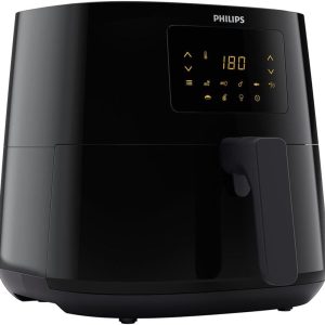 تصفية صيفية نهائية بسعر 99 جنيه مصري فقط: فيليبس إير فراير XL - 2000 واط، شاشة لمس LED، سعة 6.2 لتر، 1.2 كجم، 7 برامج مسبقة، تقنية الهواء السريع، أسود - HD9270/91